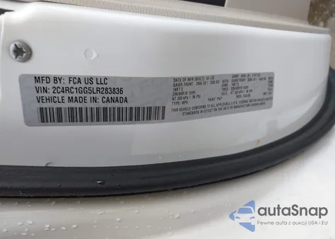 2020 Chrysler Pacifica Limited from USA, damaged, VIN 2C4RC1GG5LR283836